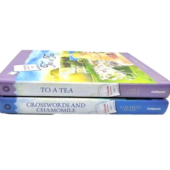 Tearoom Mysteries Books # 3 To a Tea & 4 Crosswords& Chamomile Guideposts - Picture 1 of 10